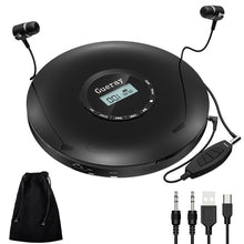 Load image into Gallery viewer, Round Style CD Player Portable Headset HiFi Music Reproductor CD Walkman Discman Player Rechargeable Shockproof Lecteur CD