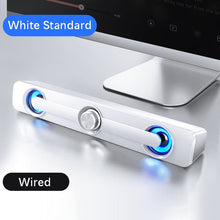 Load image into Gallery viewer, USB Wired Powerful Computer Speaker Bar Stereo Subwoofer Bass speaker Surround Sound Box for PC Laptop phone Tablet MP3 MP4