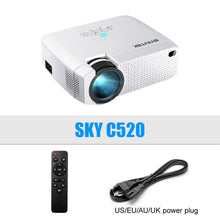 Load image into Gallery viewer, BYINTEK C520 2020 latest Mini Projector,Portable LED for Cell Phone 1080P 3D 4K home movie theater (Optional Android 10 TV Box)