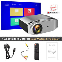 Load image into Gallery viewer, AAO Native 1080p Full HD Projector YG620 LED Proyector 1920x 1080P 3D Video YG621 Wireless WiFi Multi-Screen Beamer Home Theater