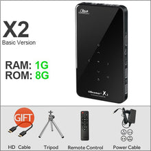Load image into Gallery viewer, AUN MINI Portable Projector X2, 2G+16G Voice Control, Android 7.1 5G WIFI Battery, Pocket 3D Video Beamer for 1080P Home Cinema