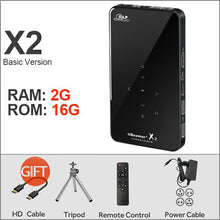 Load image into Gallery viewer, AUN MINI Portable Projector X2, 2G+16G Voice Control, Android 7.1 5G WIFI Battery, Pocket 3D Video Beamer for 1080P Home Cinema