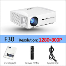 Load image into Gallery viewer, AUN Full HD Projector F30.1920x1080P, 6500 Lumens. Optional F30UP Android (2G+16G),LED Projector Home Cinema, 3D Video Beamer.P
