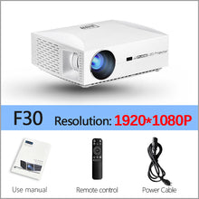 Load image into Gallery viewer, AUN Full HD Projector F30.1920x1080P, 6500 Lumens. Optional F30UP Android (2G+16G),LED Projector Home Cinema, 3D Video Beamer.P