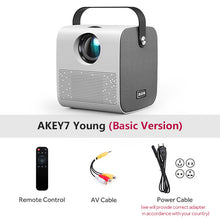 Load image into Gallery viewer, AUN MINI AKEY7 Young Projector, Native 1280*720P 2800 lumens, LED Proyector for Full HD 1080P, 3D Video Beamer Home Cinema.