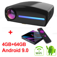 Load image into Gallery viewer, WZATCO C2 4K Full HD 1080P LED Projector Android 9.0 Wifi Smart Home Theater AC3 200inch Video Proyector with 4D Digital keyston