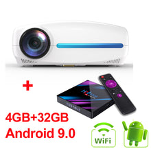 Load image into Gallery viewer, WZATCO C2 4K Full HD 1080P LED Projector Android 9.0 Wifi Smart Home Theater AC3 200inch Video Proyector with 4D Digital keyston