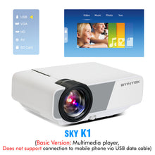 Load image into Gallery viewer, BYINTEK Mini Projector K1plus, Portable Home Theater Beamer,LED Proyector for Smartphone 1080P 3D 4K Cinema Stock in Brazil