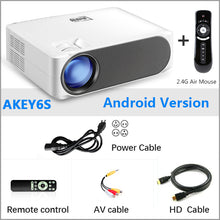 Load image into Gallery viewer, AUN Full HD Projector AKEY6/S, 6800 Lumens 1920x1080P Home Cinema (Optional Android 6.0 OS WIFI support 4K ) for PS5 X box