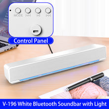 Load image into Gallery viewer, BS-36 Home Theater Surround Multi-function Bluetooth Soundbar Speaker with 4 Full Range Horns Support Foldable Split for TV/PC
