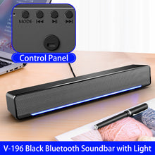 Load image into Gallery viewer, BS-36 Home Theater Surround Multi-function Bluetooth Soundbar Speaker with 4 Full Range Horns Support Foldable Split for TV/PC