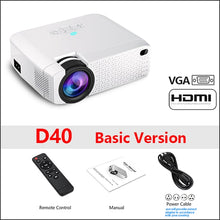 Load image into Gallery viewer, AUN LED Mini Projector D40/W|Fast Delivery|Mirroring Screen Wireless For IOS/ Android Phone