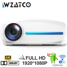 Load image into Gallery viewer, WZATCO C2 4K Full HD 1080P LED Projector Android 9.0 Wifi Smart Home Theater AC3 200inch Video Proyector with 4D Digital keyston