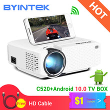 Load image into Gallery viewer, BYINTEK C520 Mini HD Projector(Optional Android 10 TV Box),150inch Home Theater,Portable LED Proyector for Phone 1080P 3D 4K