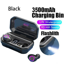 Load image into Gallery viewer, 3500mAh Bluetooth Earphones Wireless Headphones Touch Control LED