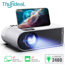Load image into Gallery viewer, ThundeaL TD60 Mini Projector Portable WiFi Android 6.0 Home Cinema for 1080P Video Proyector 2400 Lumens Phone Video 3D Beamer