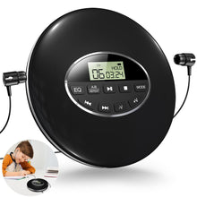 Load image into Gallery viewer, Round Style Portable CD Player Headphone HiFi Music Reproductor CD Walkman Discman Player Shockproof Lecteur CD With AUX Cable