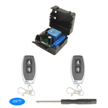 Load image into Gallery viewer, 433Mhz Universal Wireless Remote Switch Control DC 12V 1CH relay Receiver Module 5pieces RF Transmitter Lock Control Room Lights