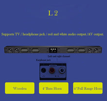 Load image into Gallery viewer, Amoi Series Soundbar wall pure wood speaker tv sound bar home theater Subwoofer Bluetooth 3D surround sound 12 horn Integrate