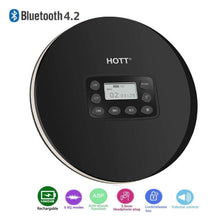 将图片加载到图库查看器，HOTT 711T Bluetooth portable CD Player with Rechargeable Battery, LED display, personal CD walkman to enjoy music and audio book
