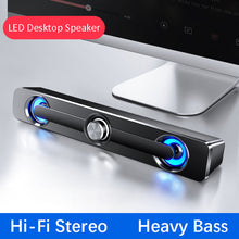 गैलरी व्यूवर में इमेज लोड करें, USB Wired Powerful Computer Speaker Bar Stereo Subwoofer Bass speaker Surround Sound Box for PC Laptop phone Tablet MP3 MP4
