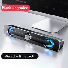 将图片加载到图库查看器，USB Wired Powerful Computer Speaker Bar Stereo Subwoofer Bass speaker Surround Sound Box for PC Laptop phone Tablet MP3 MP4
