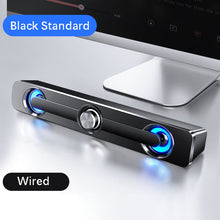 将图片加载到图库查看器，USB Wired Powerful Computer Speaker Bar Stereo Subwoofer Bass speaker Surround Sound Box for PC Laptop phone Tablet MP3 MP4
