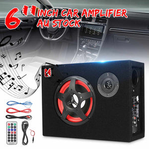 350W Speaker Audio Stereo Bass Under Seat Active Car Subwoofer Powerful 4oHm 6 inch Card Car Seat Power Car 12V 24V 220V Speaker