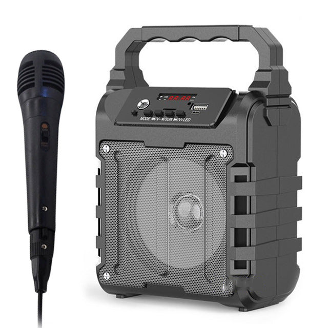 Bluetooth Speaker Column Mini SoundBox Portable Speakers Outdoor Handsfree Karaoke Speaker with Mic for Smartphones Computers