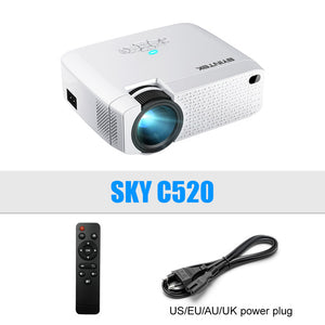 BYINTEK C520 2020 latest Mini Projector,Portable LED for Cell Phone 1080P 3D 4K home movie theater (Optional Android 10 TV Box)