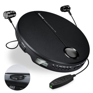 Portable CD Player with Earphones HiFi Music Compact Walkman Player Reproductor CD Anti-Shock Personal Car Music Disc Player