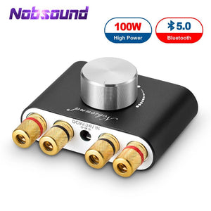 2020 Nobsound Mini Bluetooth 5.0 Digital Amplifier Hifi Stereo Wireless Audio Receiver Power Amp 50W+50W Car Sound Amplifiers