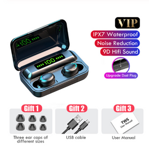 Mini Wireless Bluetooth 5.0 TWS Earphones IPX7 Waterproof 2000 mAh