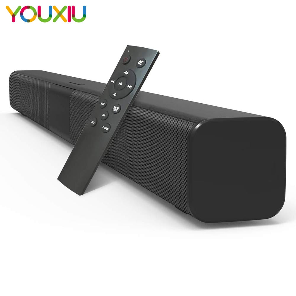 50W TV Soundbar Wired and Wireless Bluetooth 5.0 Speaker Home Theater Stereo Sound bar Built-in Subwoofers with Remote Control