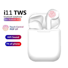 将图片加载到图库查看器，i11 TWS  Wireless Earphones Stereo Sports Earbuds Bluetooth 5.0
