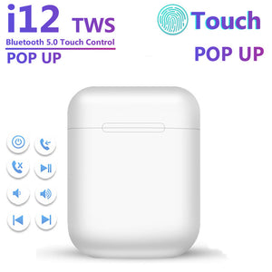 i12 TWS Wireless Touch Control Earphone 5.0  Bluetooth