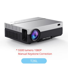 गैलरी व्यूवर में इमेज लोड करें, Touyinger T26L T26K 1080p LED full HD Projector Video beamer 5500 Lumen FHD 3D Home cinema HDMI ( Android 9.0 wifi AC3 optional)
