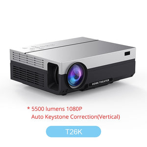 Touyinger T26L T26K 1080p LED full HD Projector Video beamer 5500 Lumen FHD 3D Home cinema HDMI ( Android 9.0 wifi AC3 optional)