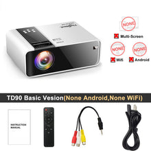 Load image into Gallery viewer, ThundeaL HD Mini Projector TD90 Native 1280 x 720P LED Android WiFi Projector Video Home Cinema 3D HDMI Movie Game Proyector
