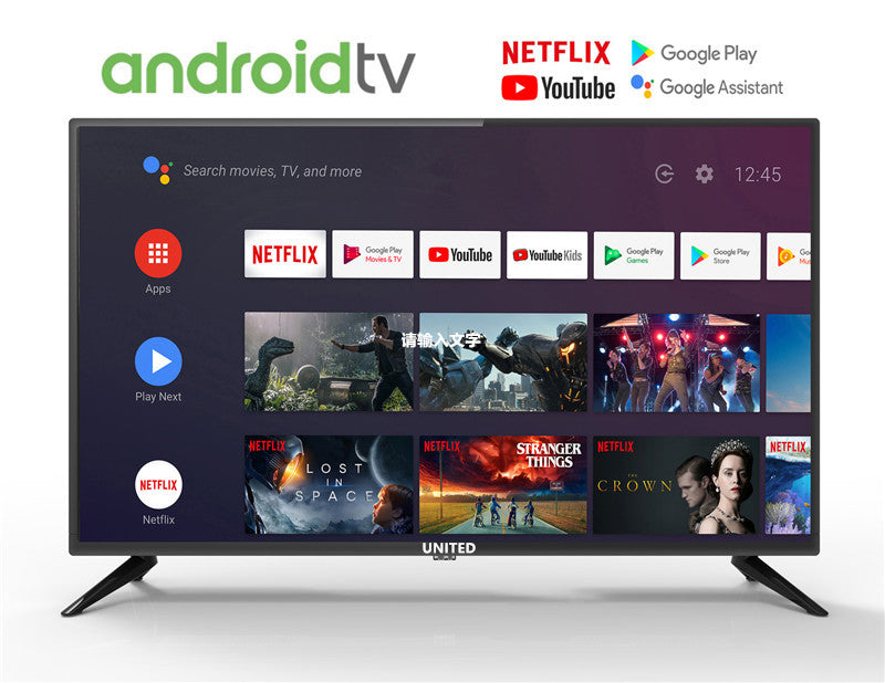 Android 9.0 UNITED 32 inch TV HD Google TV Voice Control