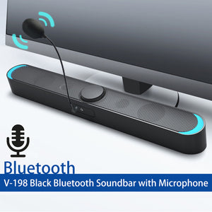 BS-36 Home Theater Surround Multi-function Bluetooth Soundbar Speaker with 4 Full Range Horns Support Foldable Split for TV/PC