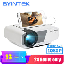 Load image into Gallery viewer, BYINTEK Mini Projector K1plus, Portable Home Theater Beamer,LED Proyector for Smartphone 1080P 3D 4K Cinema Stock in Brazil
