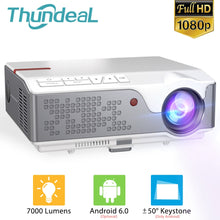 Laden Sie das Bild in den Galerie-Viewer, ThundeaL Full HD 1080P Projector TD96 Optional Android WiFi LED Proyector Native 1920 x 1080P 3D Home Theater Smart phone Beamer
