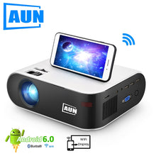 Load image into Gallery viewer, AUN MINI Projector W18, 2800 Lumens, 854x480P, Optional Wireless Sync Display For Phone (W18C), Customize your special Proyector
