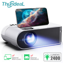将图片加载到图库查看器，ThundeaL TD60 Mini Projector Portable WiFi Android 6.0 Home Cinema for 1080P Video Proyector 2400 Lumens Phone Video 3D Beamer
