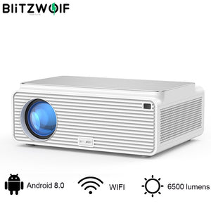Blitzwolf BW-VP3 LCD Projector 380 ANSI 6500 Lumens Android 8.0 16GB bluetooth 4.0 RJ45 LAN 4K Resolution Home Theatre System