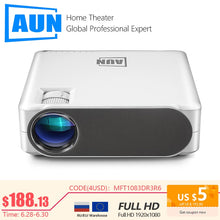Laden Sie das Bild in den Galerie-Viewer, AUN Full HD Projector AKEY6/S, 6800 Lumens 1920x1080P Home Cinema (Optional Android 6.0 OS WIFI support 4K ) for PS5 X box
