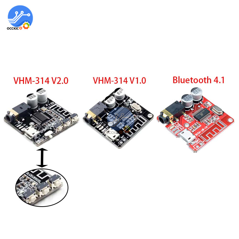 VHM-314 V2.0 MP3 Bluetooth 5.0 4.1 Audio Receiver decoder board Car Speaker DIY Kit Lossless Stereo Music Module USB Charge