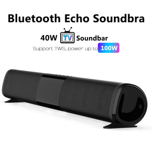 40W TWS100W Soundbar Patent New TV Echo Wireless Bluetooth Speaker Home Theater Boombox Music Center for PC Cinema TV / TF / AUX