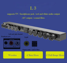 गैलरी व्यूवर में इमेज लोड करें, L2 L3 Bluetooth Soundbar wall pure wood speaker sound bar home theater Subwoofer Bluetooth 3D surround sound 12 horn Integrate

